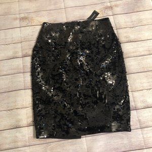 Express Black Sequin Pencil Skirt 6 NEW | NWT